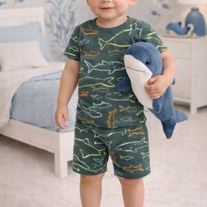 Carter’s Shark Pajama Set – Size 18M (Fits 9–12M)